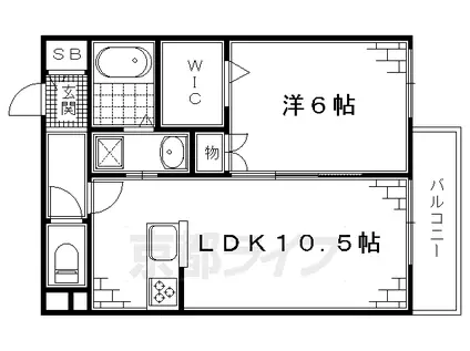 エンゼルメゾン本丸(1LDK/2階)の間取り写真