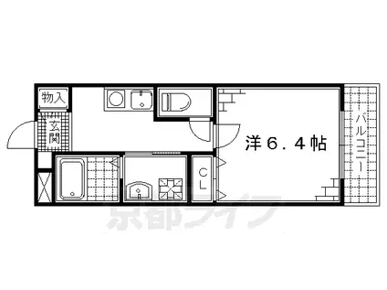 STUDIO 1004(1K/2階)の間取り写真
