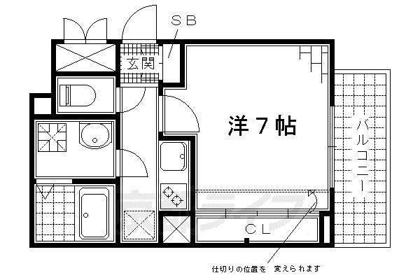 京阪電気鉄道京阪線 伏見桃山駅 徒歩29分 3階建 築9年(1K/1階)の間取り写真