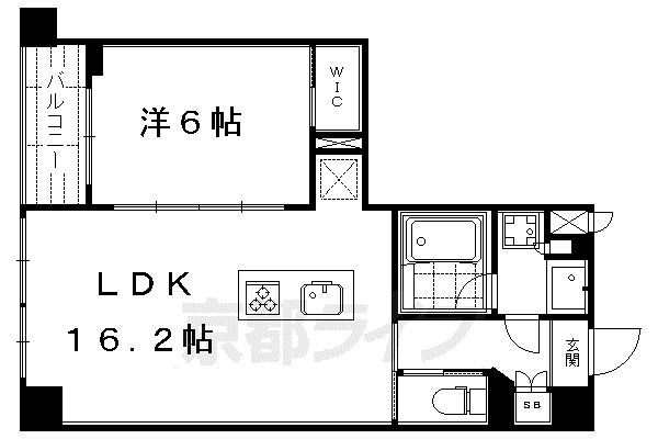 SCHILF神宮道(1LDK/3階)の間取り写真
