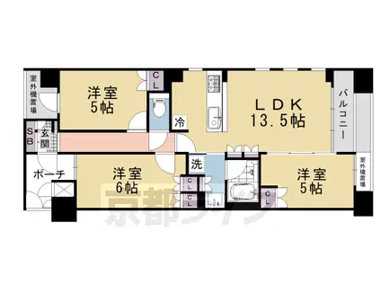 阪急電鉄京都線 京都河原町駅 徒歩4分 11階建 築11年(3LDK/7階)の間取り写真