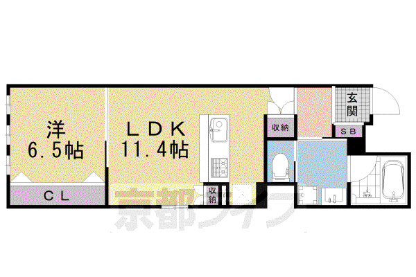 CASA RYOKO(1LDK/3階)の間取り写真