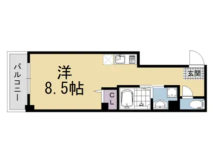 グランディール烏丸(ワンルーム/4階)の間取り写真