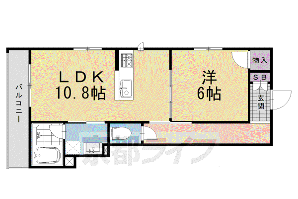 シャーメゾン レフィシア(1LDK/2階)の間取り写真