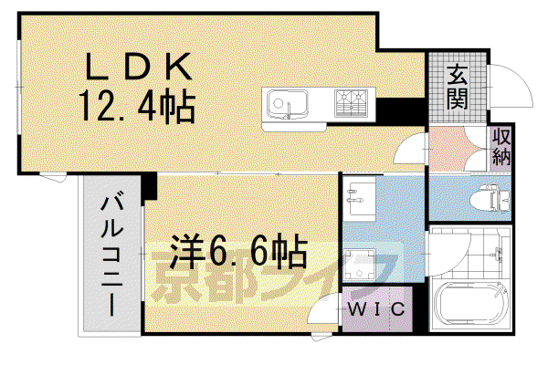 シャーメゾン祠西洞院二条(1LDK/2階)の間取り写真