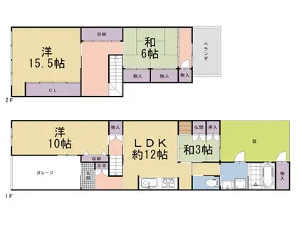 京都市東西線 京都市役所前駅 徒歩10分 2階建 築100年(4LDK)の間取り写真