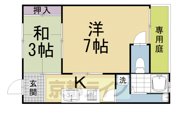 京都市東西線 東山駅(京都) 徒歩8分 1階建 築101年(2K)の間取り写真