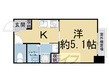 AKS NISHIYAMA(1K/2階)の間取り写真