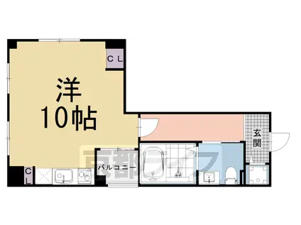 RANZ三条OGAWA(ワンルーム/4階)の間取り写真