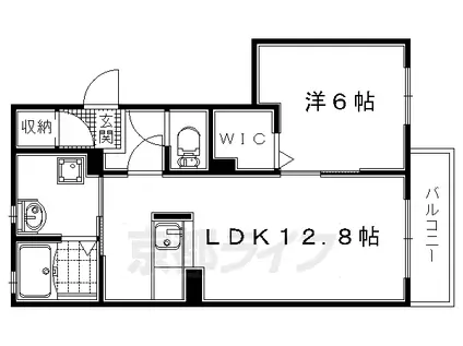 京阪電気鉄道宇治線 黄檗駅(京阪) 徒歩8分 2階建 築10年(1LDK/1階)の間取り写真