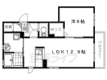 札幌市軌道線 東屯田通駅 徒歩3分 2階建 築11年(1LDK/2階)の間取り写真