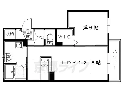 京阪電気鉄道宇治線 黄檗駅(京阪) 徒歩8分 2階建 築10年(1LDK/2階)の間取り写真