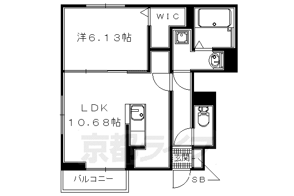 D-ROOM富野(1LDK/1階)の間取り写真