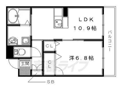 BEREO勘聖(1LDK/1階)の間取り写真
