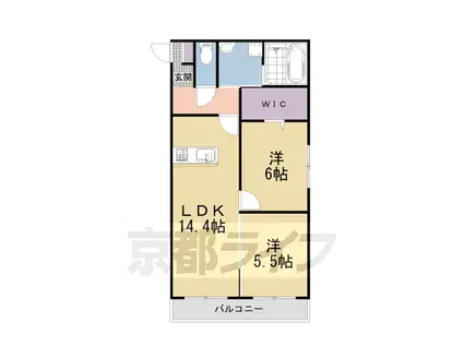 京阪電気鉄道宇治線 黄檗駅(京阪) 徒歩15分 3階建 築8年(2LDK/3階)の間取り写真