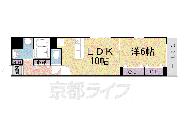 京阪電気鉄道宇治線 黄檗駅(京阪) 徒歩10分 3階建 築5年(1LDK/1階)の間取り写真
