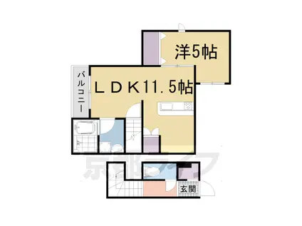 MATSUI UJI 62(1LDK/2階)の間取り写真