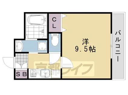 シャルレ14番館(1K/3階)の間取り写真