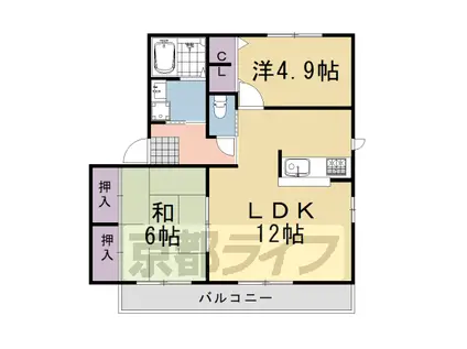 メゾン プランドール(2LDK/1階)の間取り写真