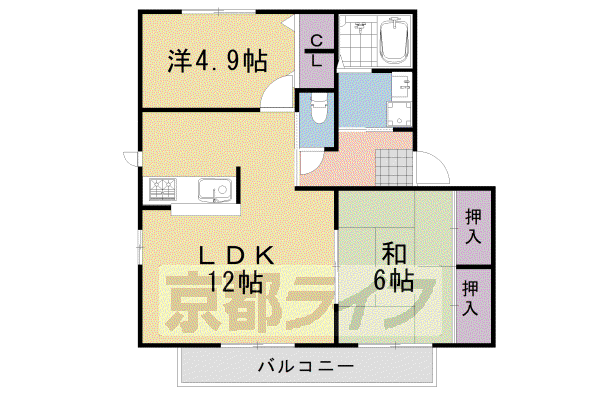 メゾン プランドール(2LDK/1階)の間取り写真