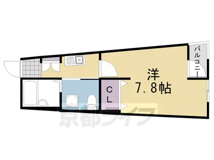 イスターナ今井(1K/2階)の間取り写真