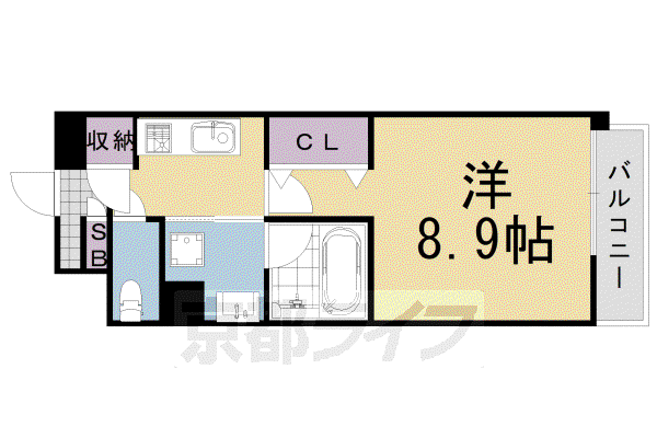 サンライズ石田(1K/3階)の間取り写真