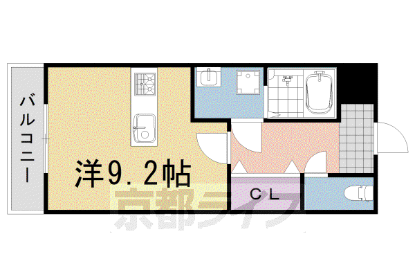 コヒリノ春日坂(ワンルーム/4階)の間取り写真