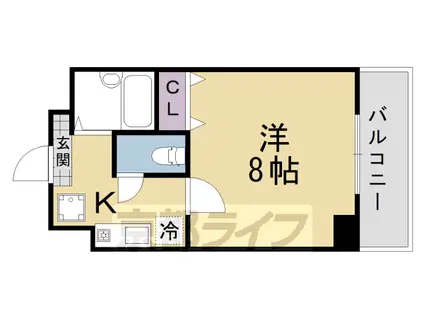 エスパシオ澤田(1K/3階)の間取り写真