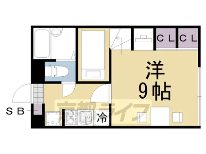 レオパレスレジェンド(1K/2階)の間取り写真