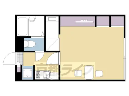レオパレスクレール千代川(1K/2階)の間取り写真