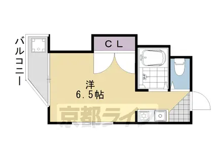 エスポワール亀岡(1K/2階)の間取り写真