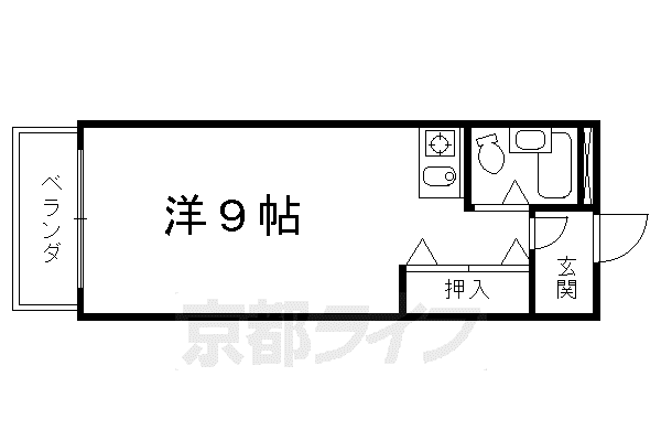 グラシューズなかにし(1K/2階)の間取り写真