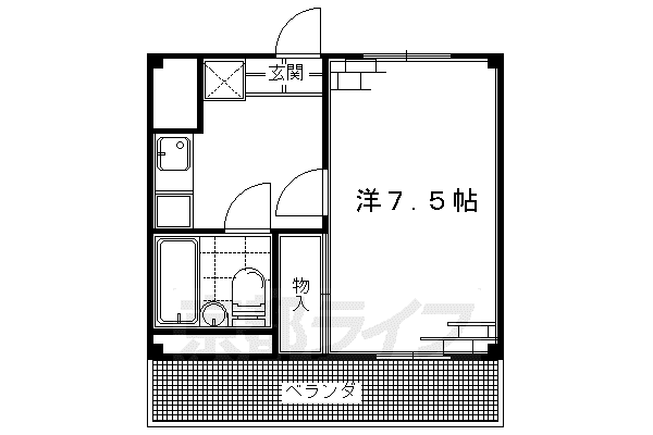 アムール・エステート篠(1K/3階)の間取り写真
