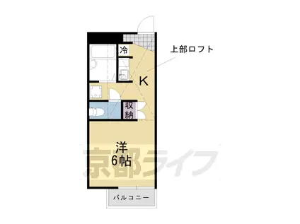 ハッピーワン(1K/1階)の間取り写真