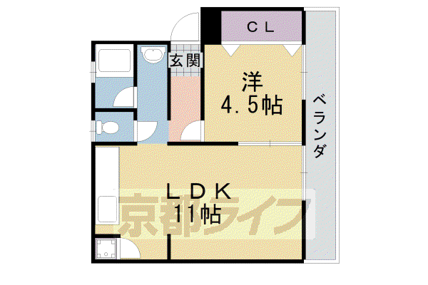 A BIL 1(1LDK/3階)の間取り写真