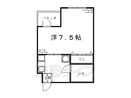 リュミエールなかにし(1K/2階)の間取り写真
