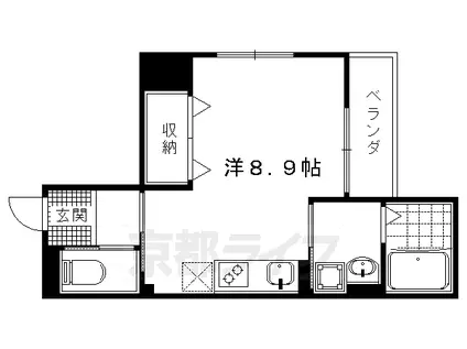 ノーザンライツ(ワンルーム/3階)の間取り写真