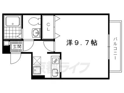 WEAVINGHOUSE山城(1K/2階)の間取り写真