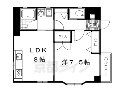 西川様宅(1LDK/2階)の間取り写真