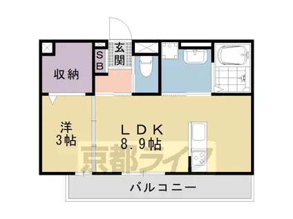 セジュール龍宮(1LDK/1階)の間取り写真