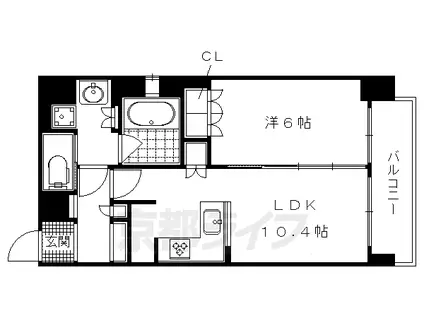 京都市烏丸線 今出川駅 徒歩14分 7階建 築7年(1LDK/5階)の間取り写真