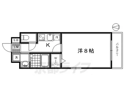 東海道本線 西大路駅 徒歩12分 5階建 築8年(1K/5階)の間取り写真