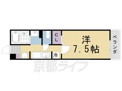 アーク西町(1K/2階)の間取り写真