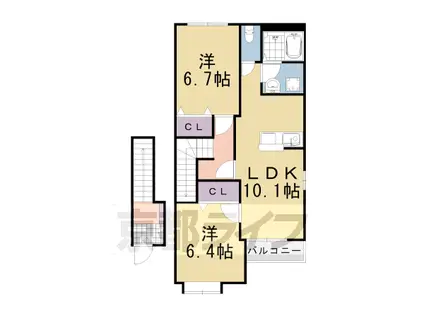 サニー・プレール(2LDK/1階)の間取り写真