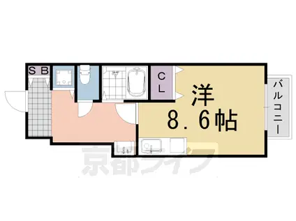 GRAND CHARIOT(1K/1階)の間取り写真