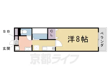 ヒューマンヒルズ3(1K/2階)の間取り写真