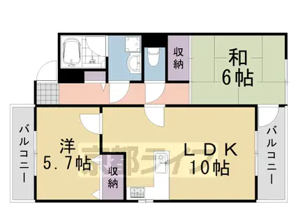 プリマヴェラ(2LDK/3階)の間取り写真