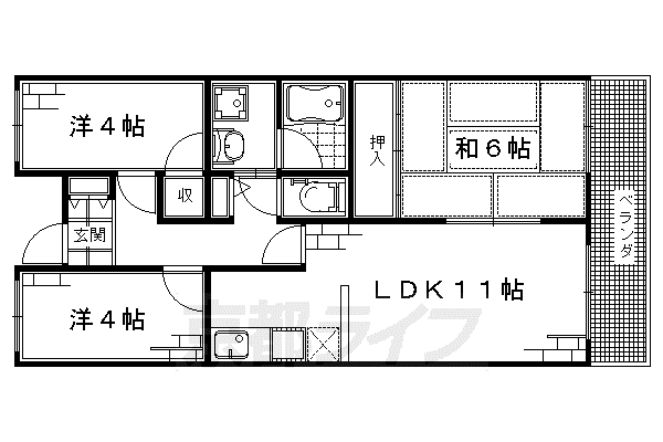 アーバンライフ吉祥(3LDK/3階)の間取り写真