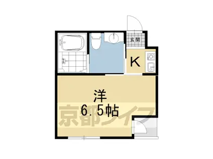 阪急電鉄京都線 大宮駅(京都) 徒歩6分 3階建 築8年(1K/2階)の間取り写真