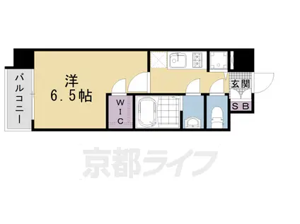 東海道本線 西大路駅 徒歩7分 7階建 築7年(1K/1階)の間取り写真